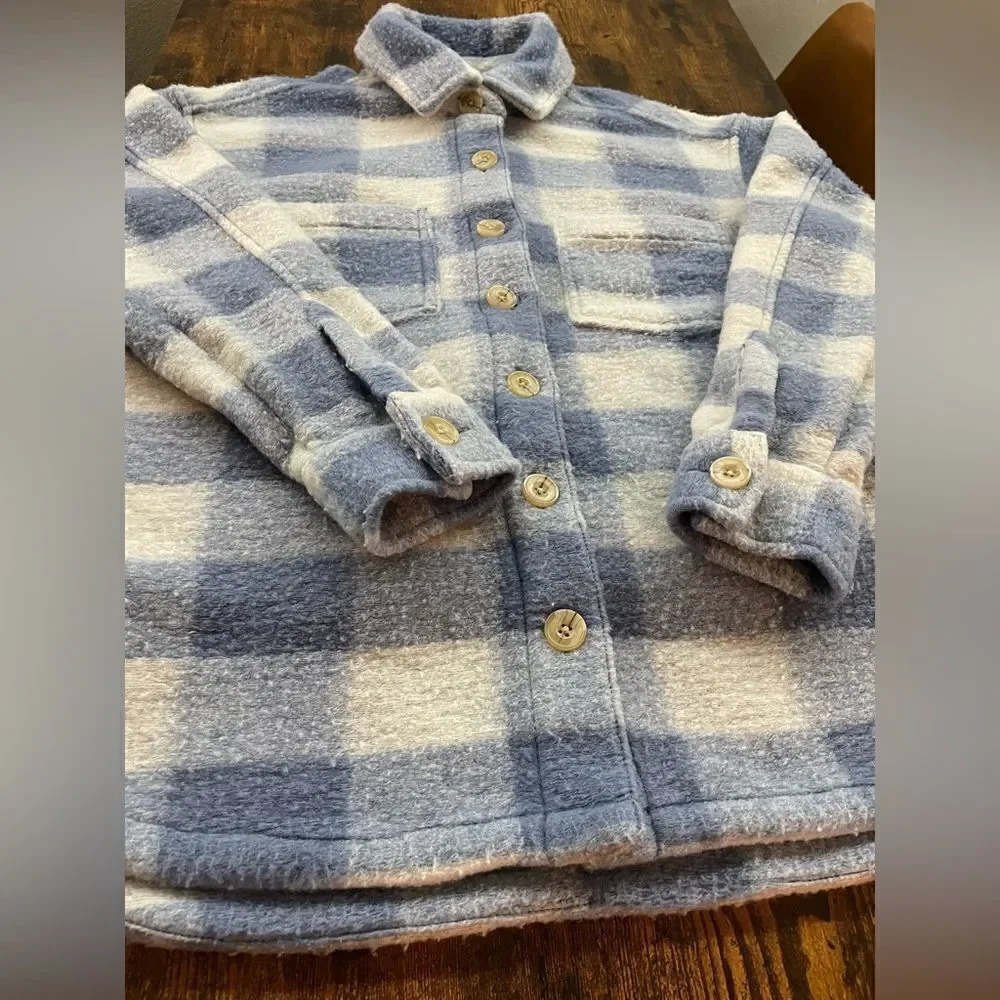 Fuzzyflannel Sherpa Button Down Coat - image 7